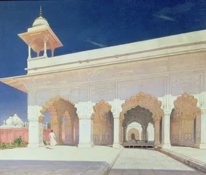 Thronsaal der Shah Jahan Festung in Delhi, 1875